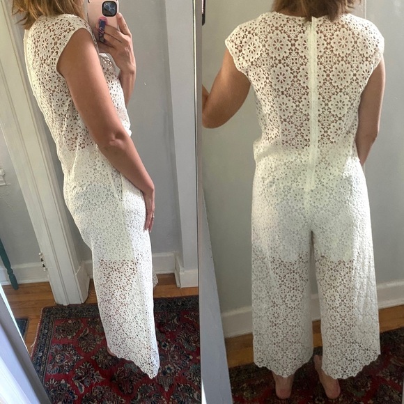 DOLCE & GABBANA White Lace Two-Piece Set Size IT-42 / US M Eyelet Lace - Picture 3 of 13